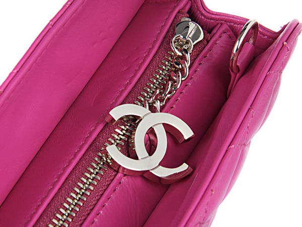 Fake Chanel A20163 Rosy Lambskin Leather Cluth Bag On Sale